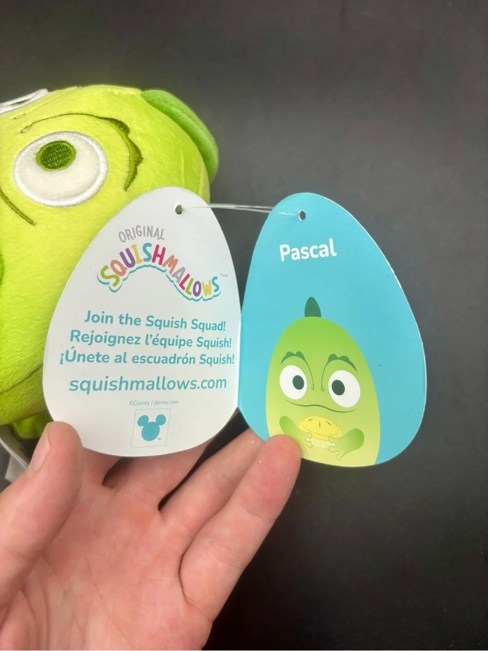 NWT Disney Squishmallows Pascal 8 Plush Tangled Green Chameleon Stuffed Animal